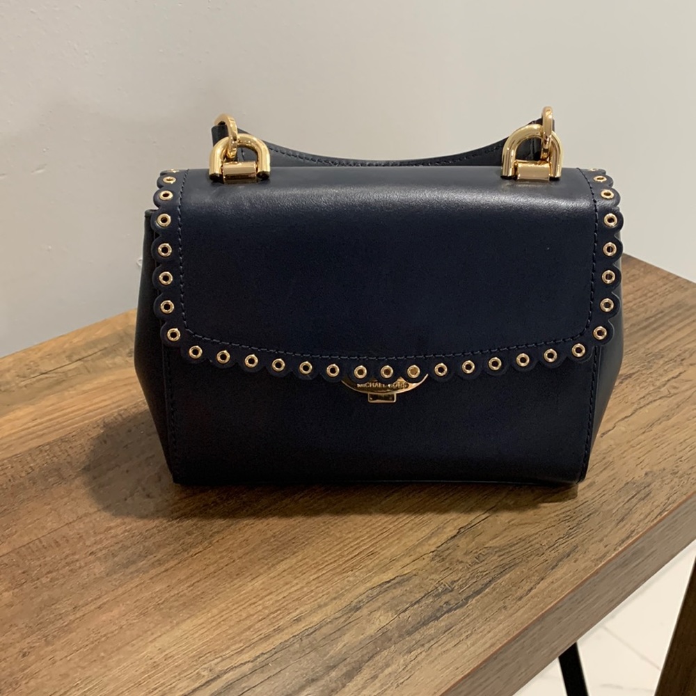 Ava XS Scalloped Leather Crossbody